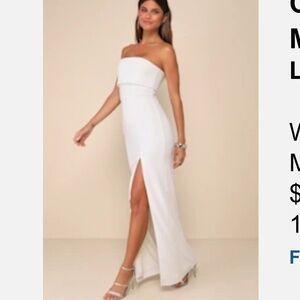 Luxe White Strapless Dress